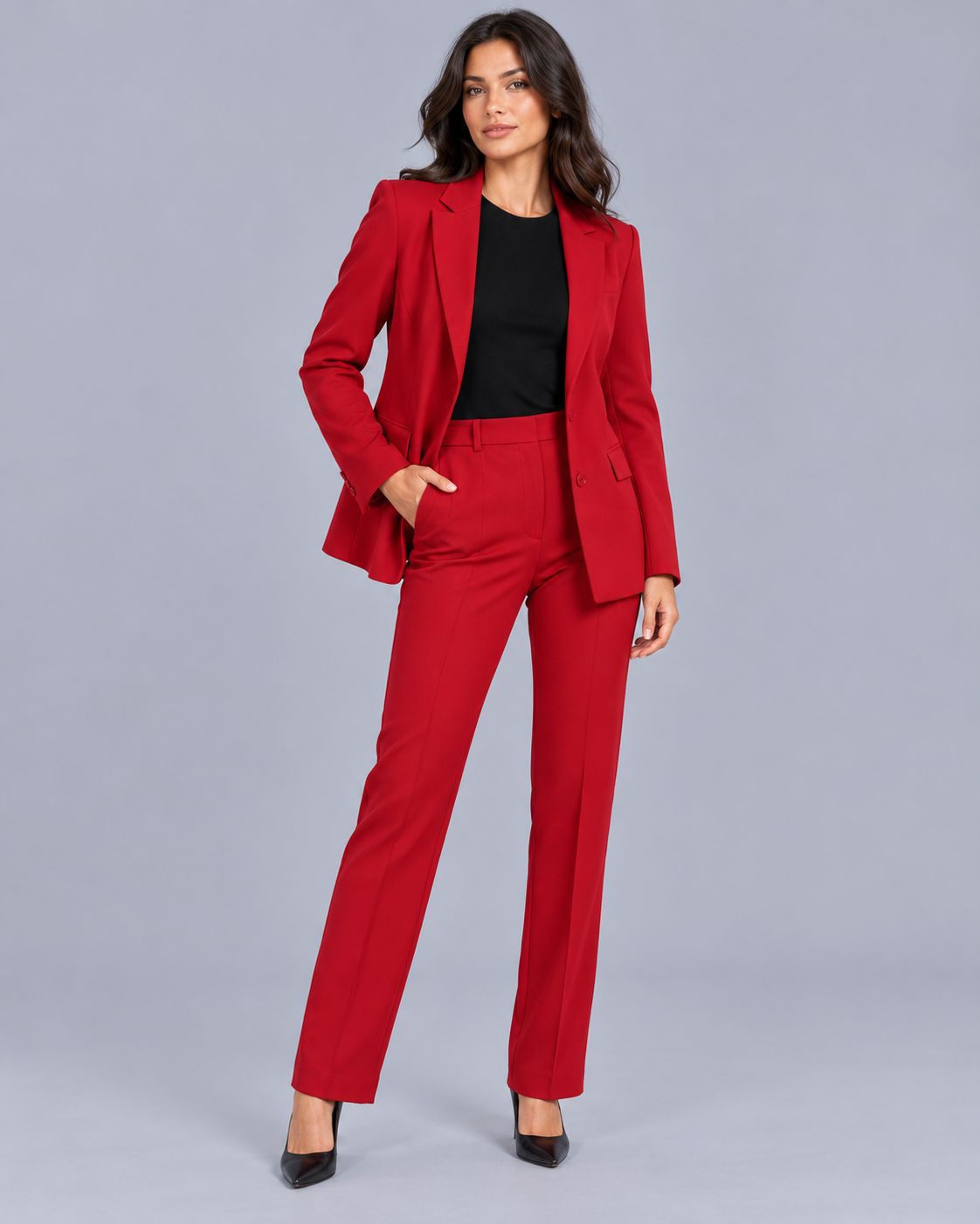 Women's Trouser Suit with Tailored Blazer