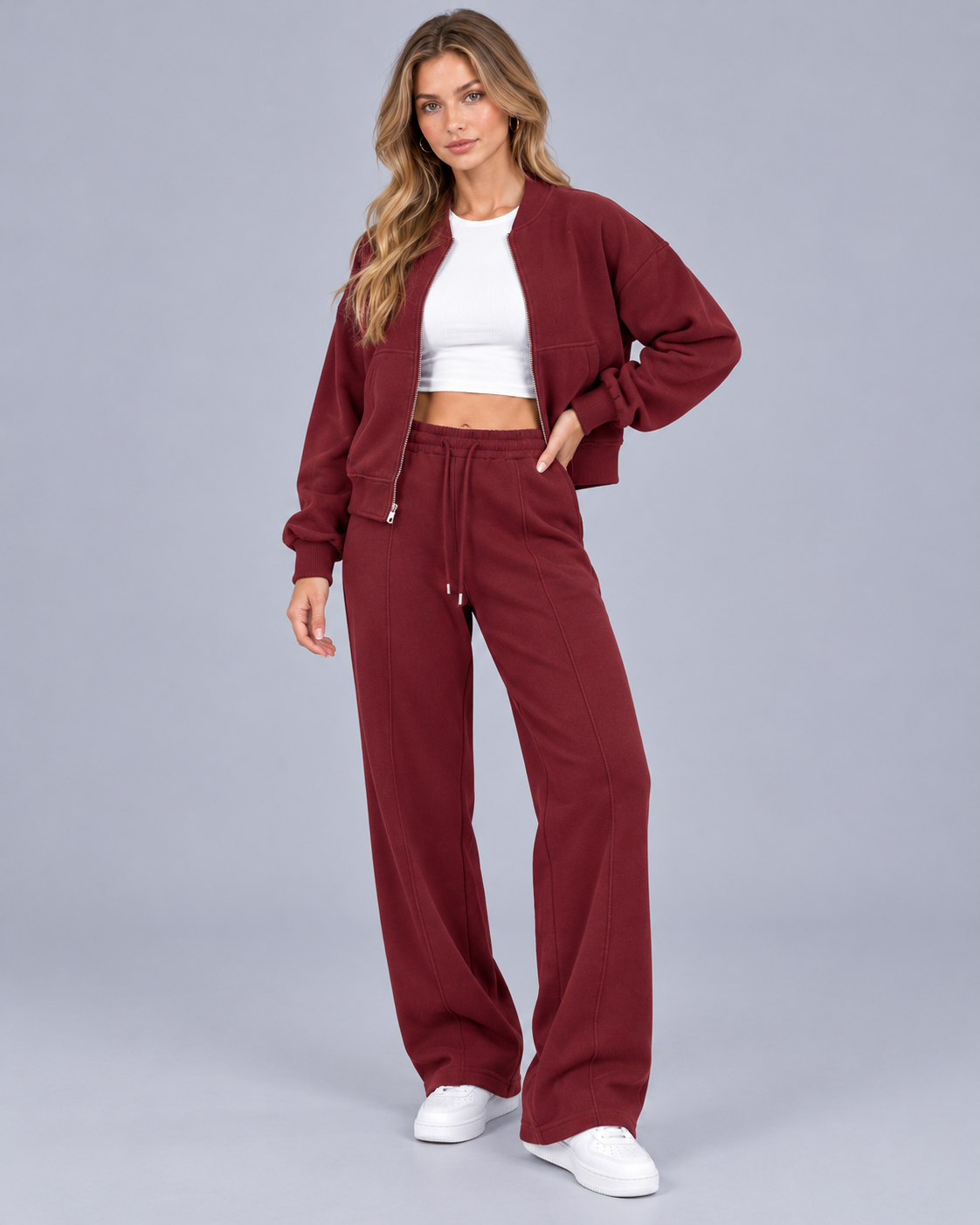 Women's Zip-Up Bomber Co-Ord Set