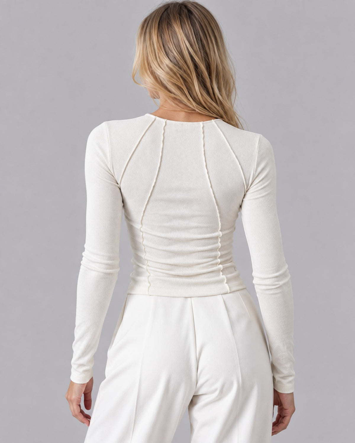 Women's Ribbed Long Sleeve Top