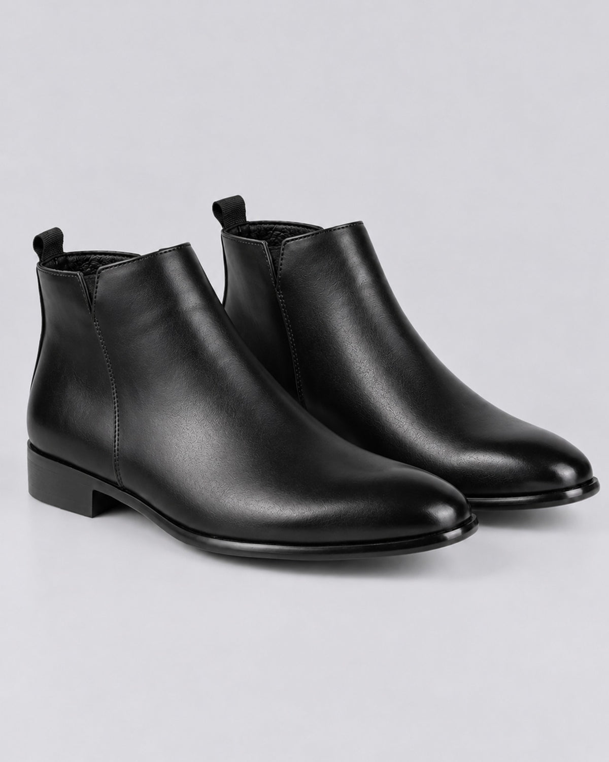 Men's Elegant Leather Chelsea Boots | Low Heel with Pointed Toe