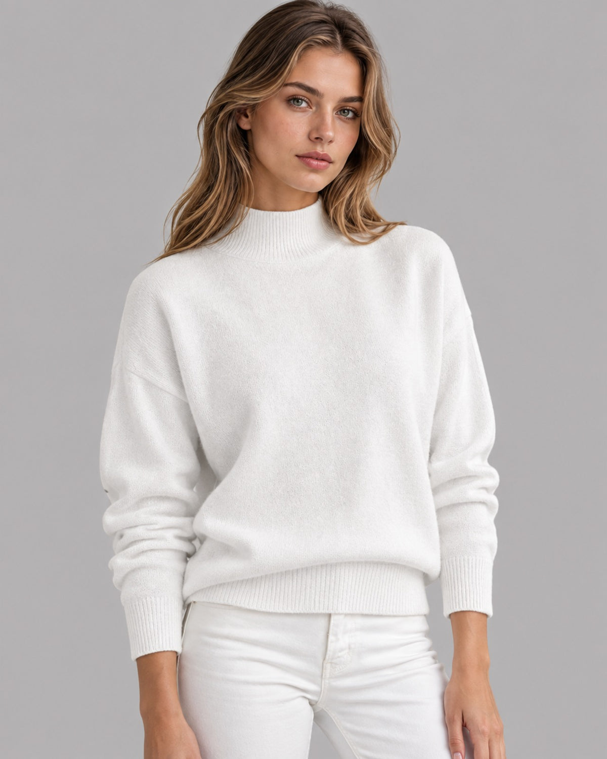 Women's Knitted Roll Neck Jumper | Classic Turtleneck