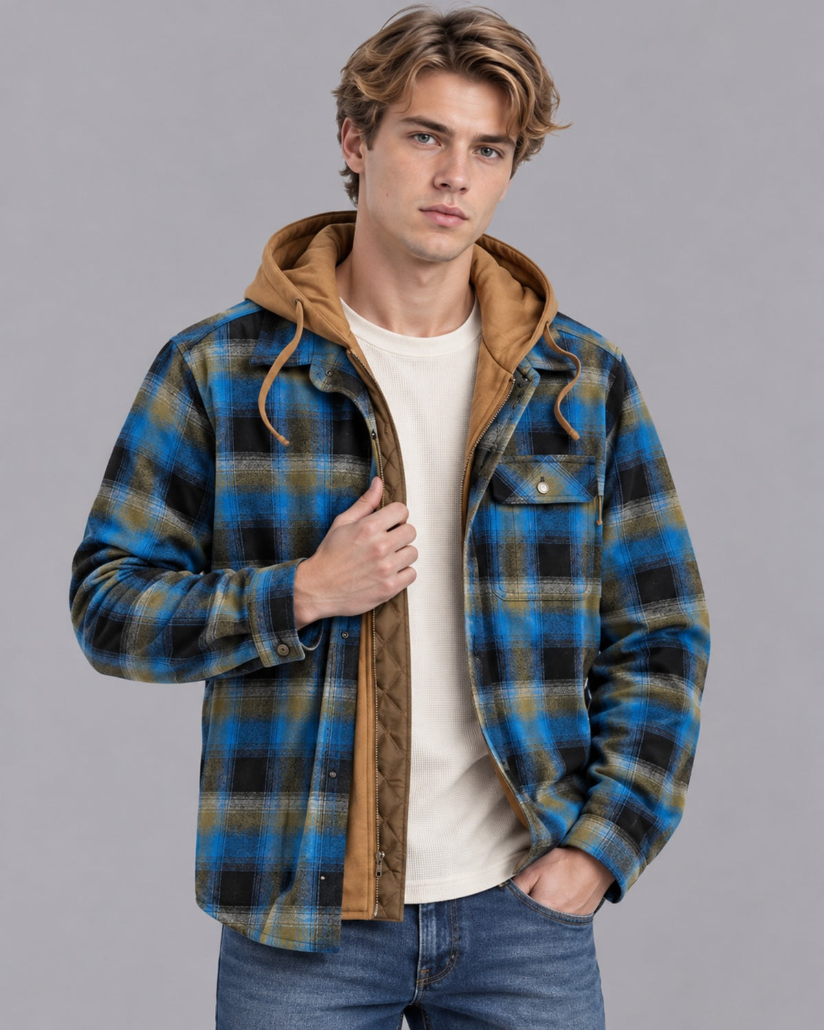 Men’s Patchwork Knit Cardigan