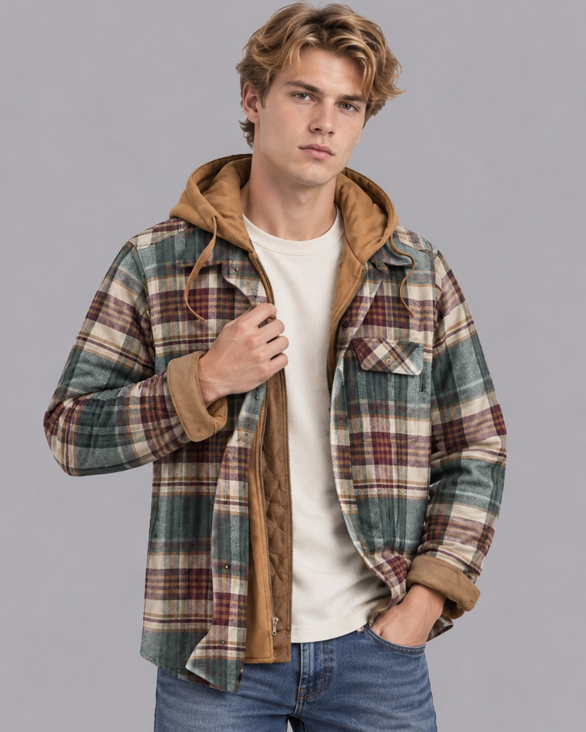 Men’s Patchwork Knit Cardigan