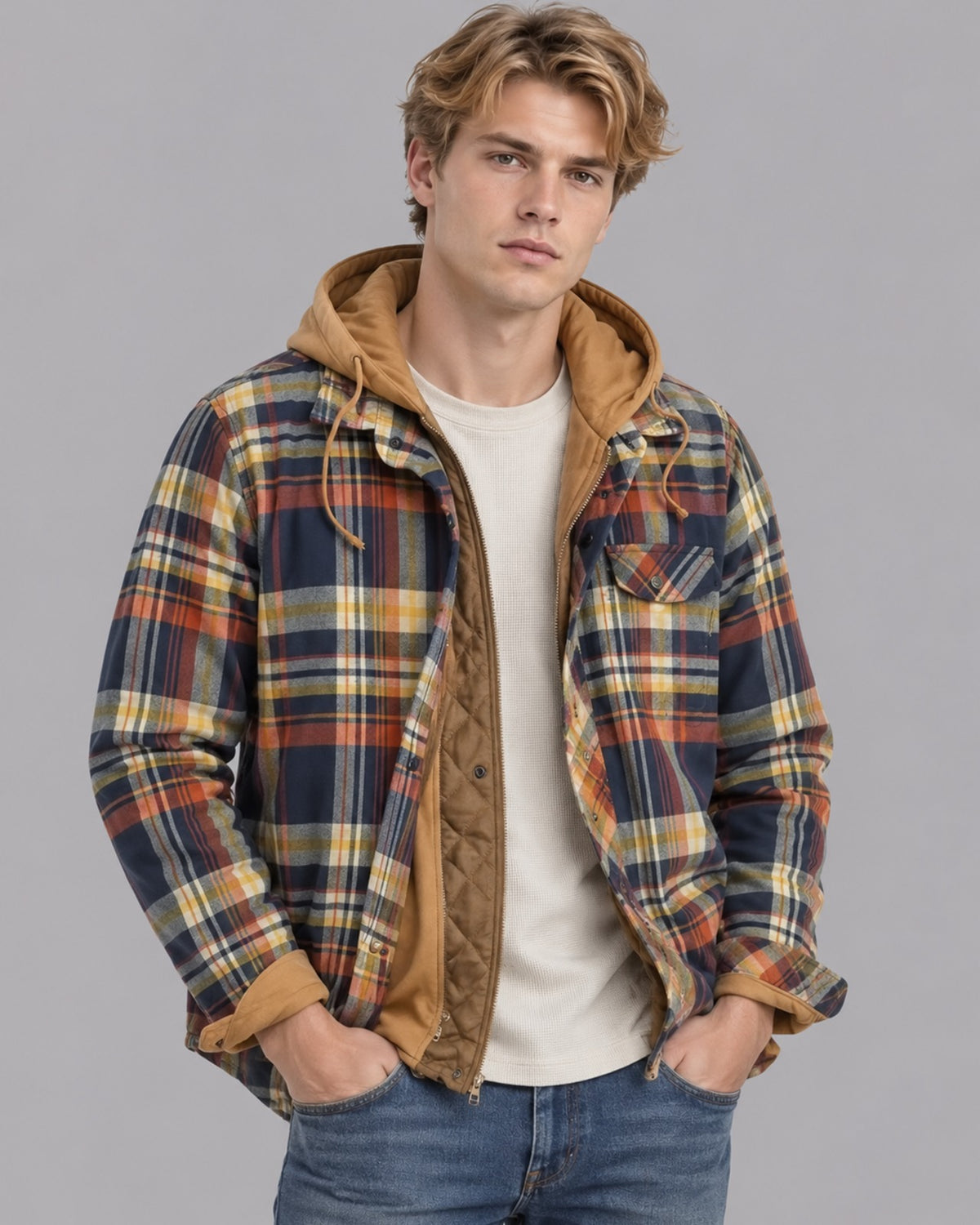 Men’s Patchwork Knit Cardigan