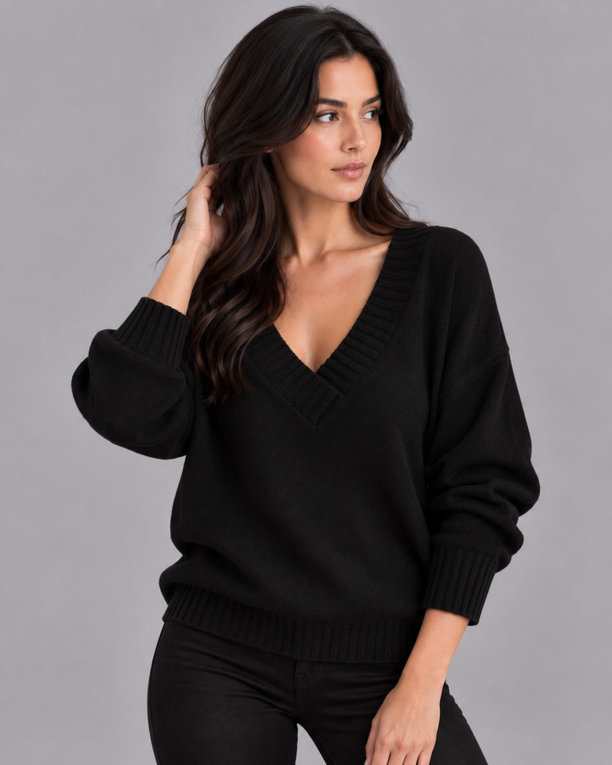 Women's Knit Crewneck Sweater | Long Sleeve Jumper