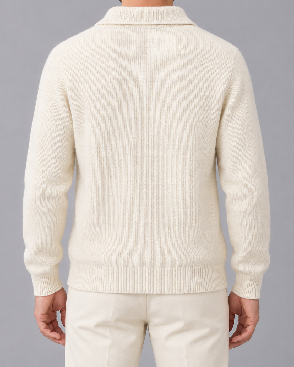 Men's Cashmere with Polo Collar