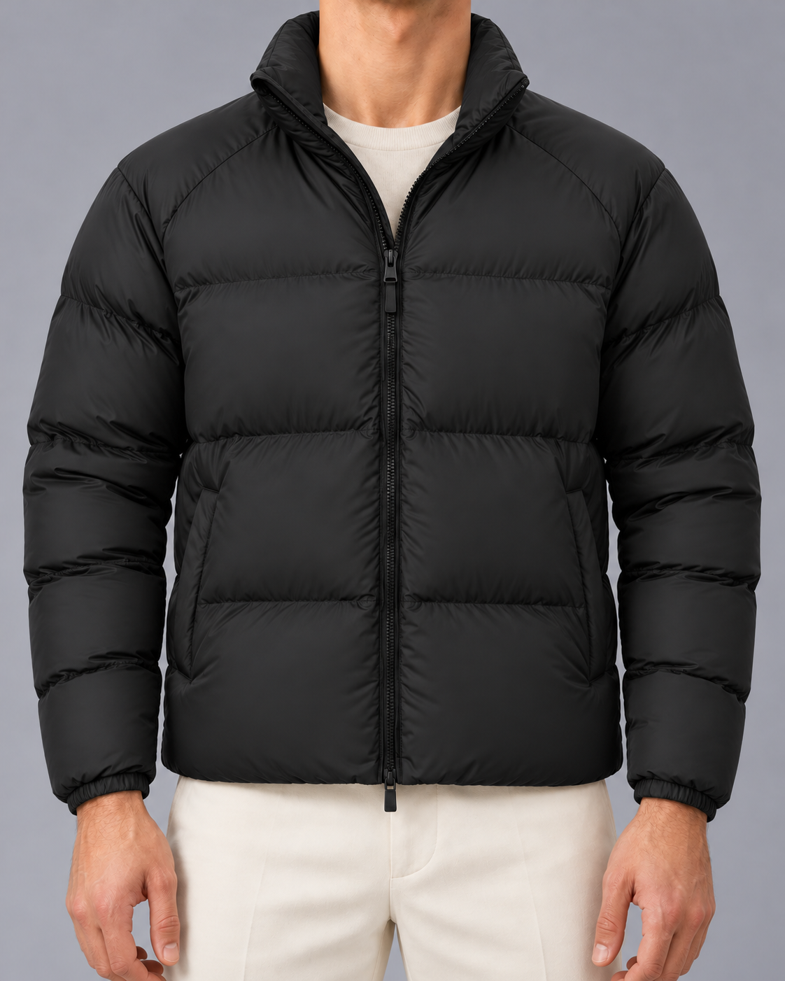 Men's Lightweight Puffer Jacket | Short Insulated Winter Coat