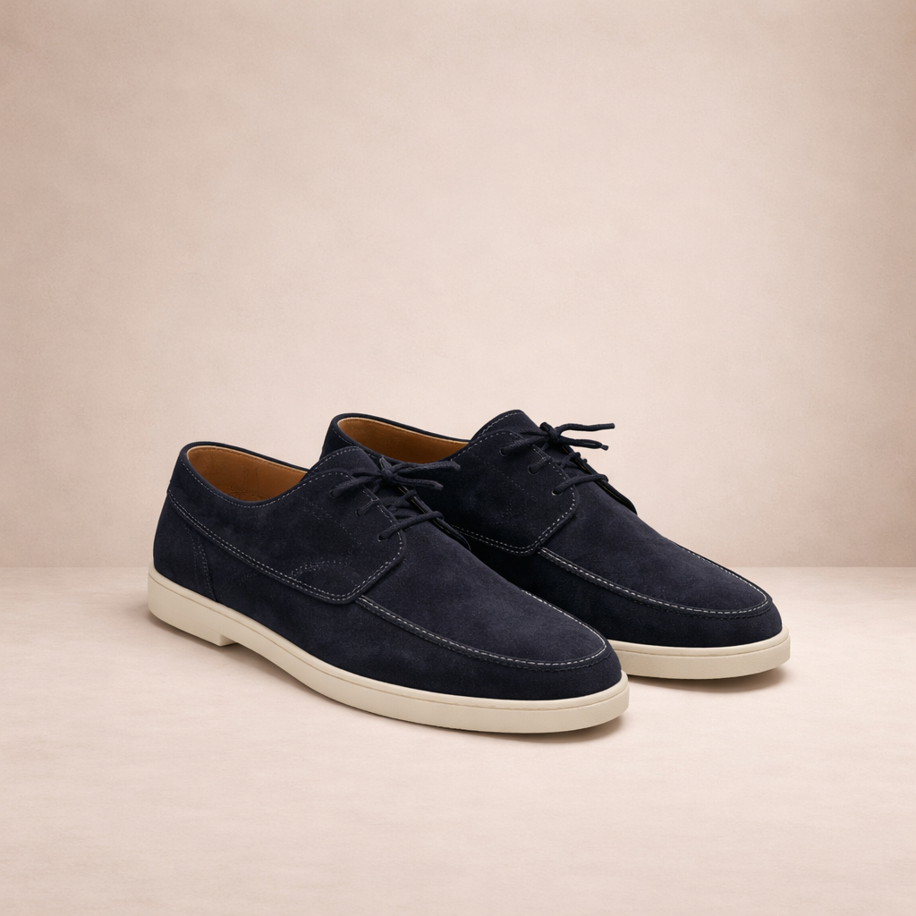 Men's Suede Lace-Up Loafers