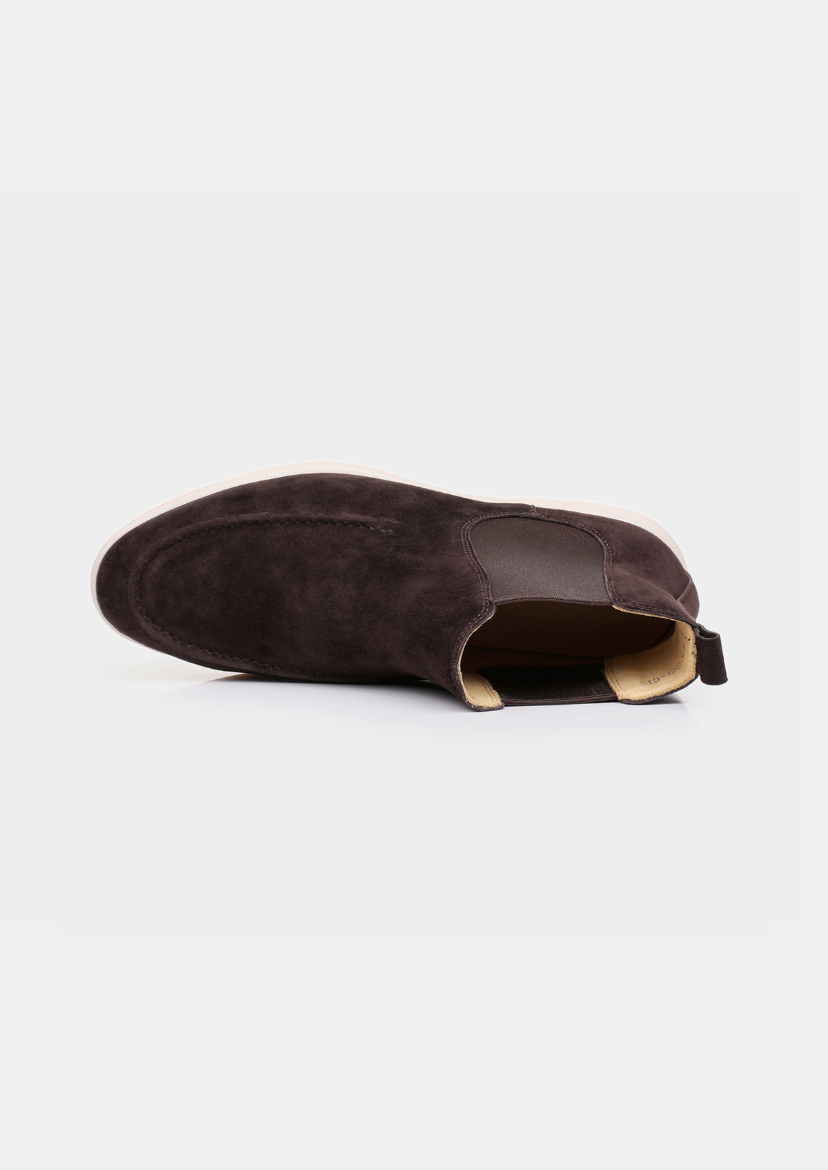 Chelsea Boot met Gestikte Mocassinneus en Crèmekleurige Zool Heren