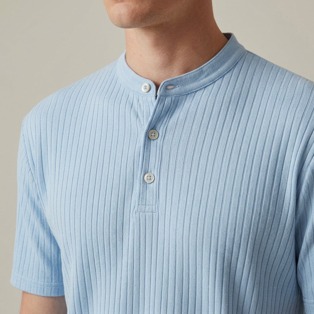 Detail shot of Men's Classic Henley Shirt